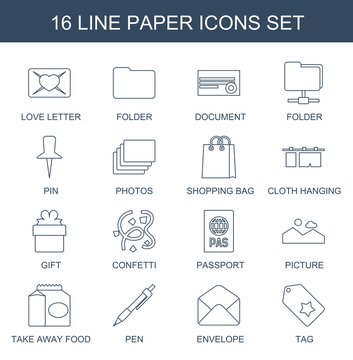 16 paper icons