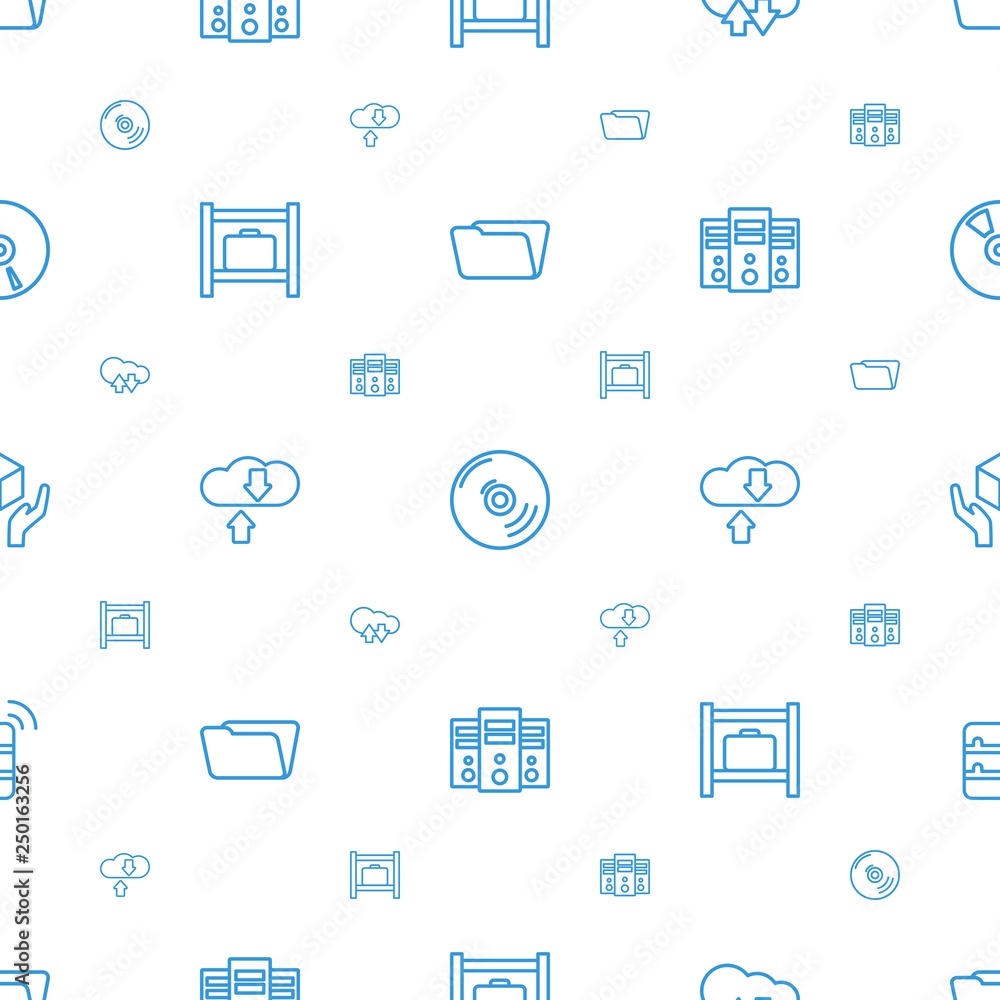 Poster storage icons pattern seamless white background