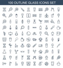 100 glass icons