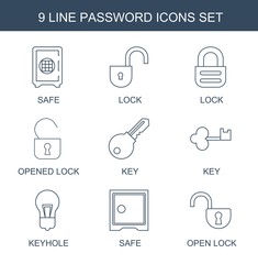 9 password icons