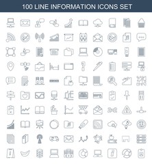 100 information icons