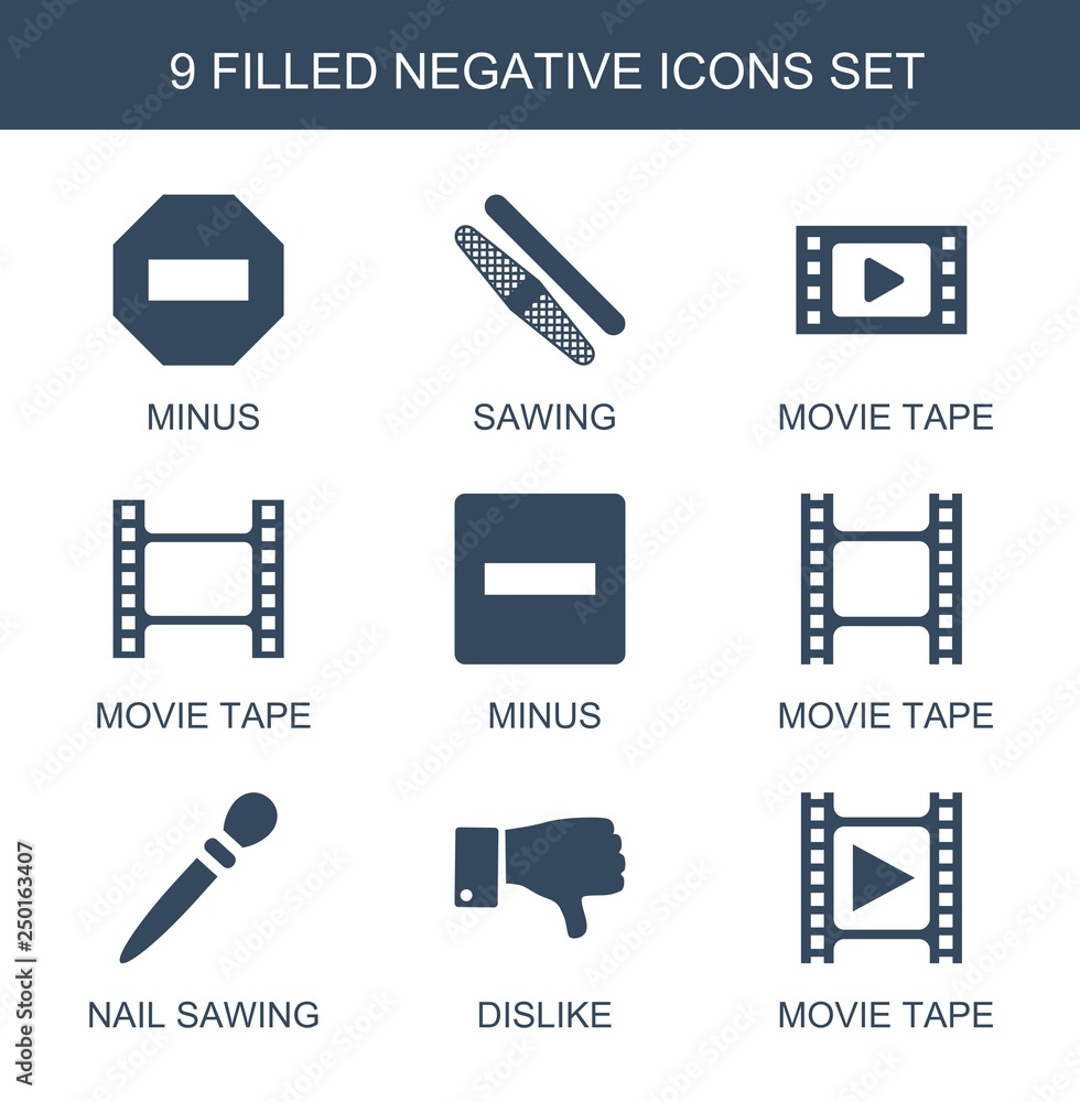 Poster negative icons