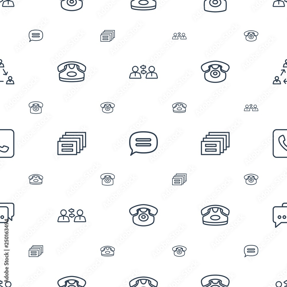 Poster conversation icons pattern seamless white background