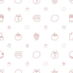 fruit icons pattern seamless white background