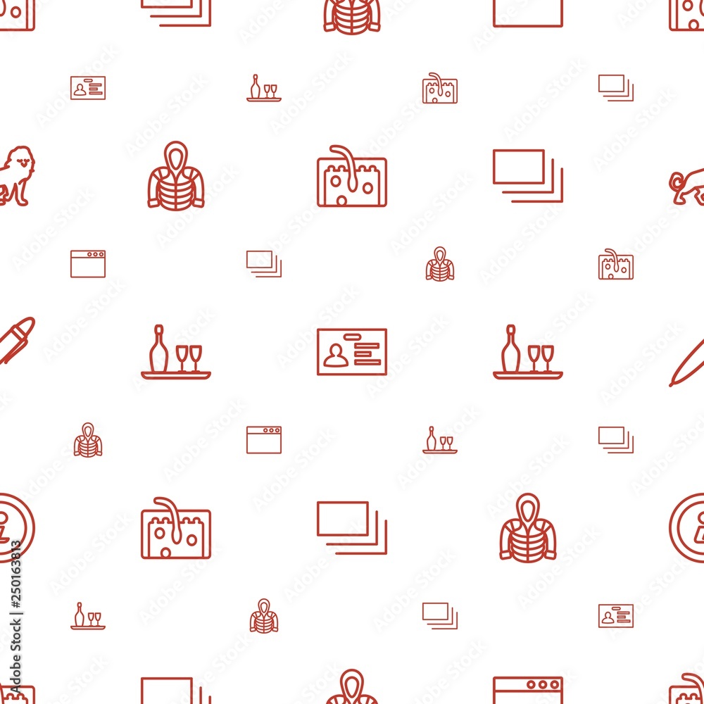 Poster template icons pattern seamless white background