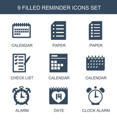 9 reminder icons