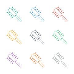 hair brush icon white background