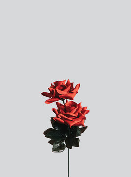 Artificial red roses