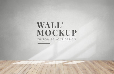 Empty room with a gray wall mockup