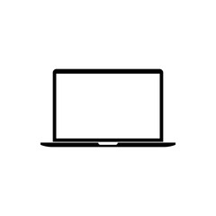 Laptop Computer Icon. Vector illustration, flat design.