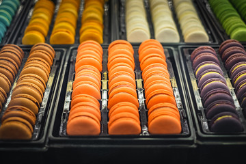 Row of color macaroons