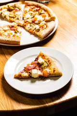 tasty italian pizza on the table