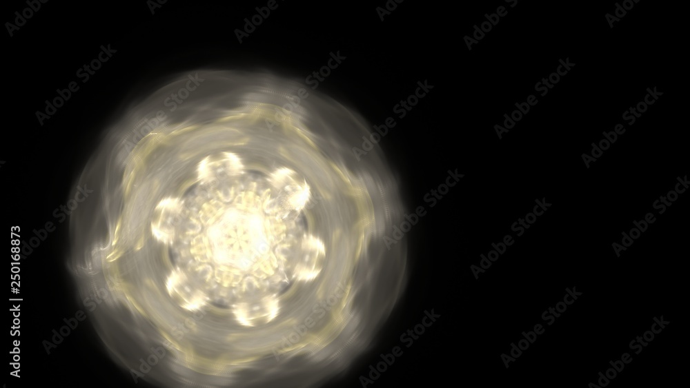 Poster fantasy chaotic colorful fractal pattern. abstract fractal shapes. 3d rendering illustration backgro