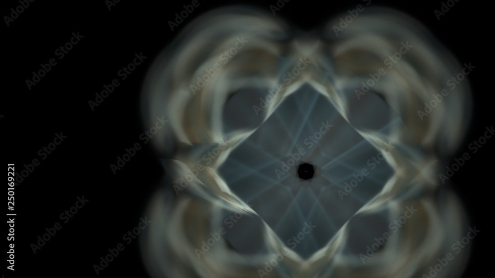 Poster fantasy chaotic colorful fractal pattern. abstract fractal shapes. 3d rendering illustration backgro