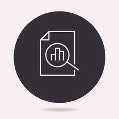 Data analysis - vector icon. Illustration isolated. Simple pictogram.