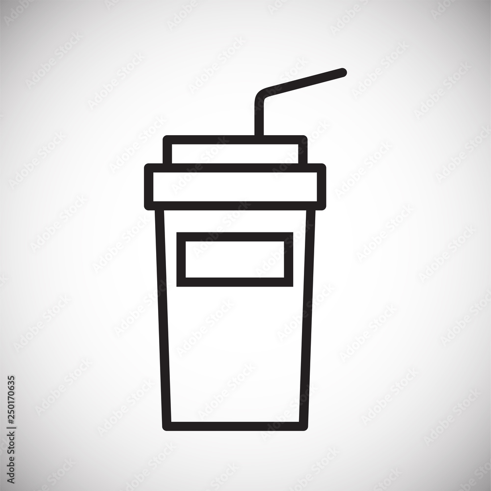 Poster fizzy drink icon on white background for graphic and web design, modern simple vector sign. internet
