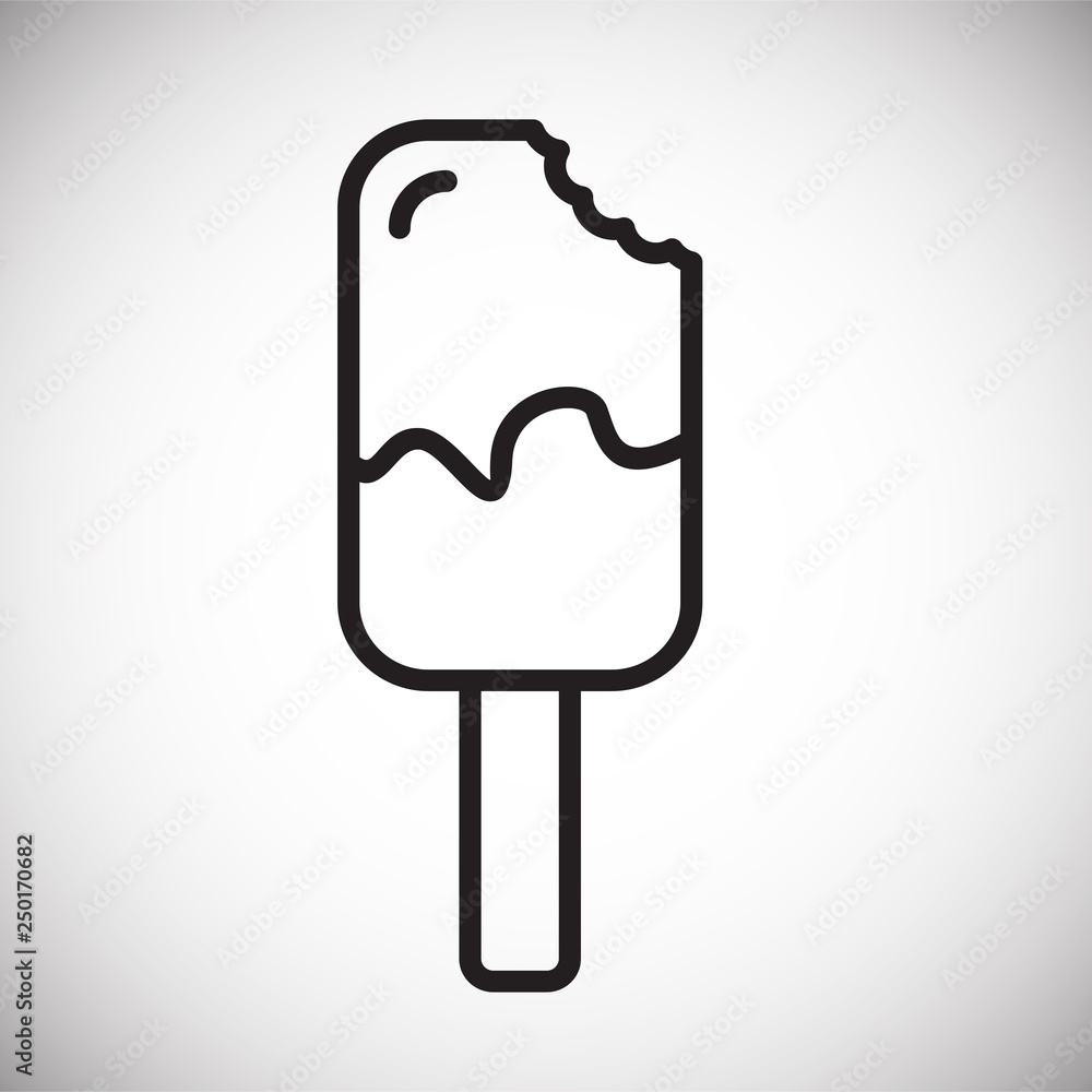 Poster ice cream outline icon on white background for graphic and web design, modern simple vector sign. in