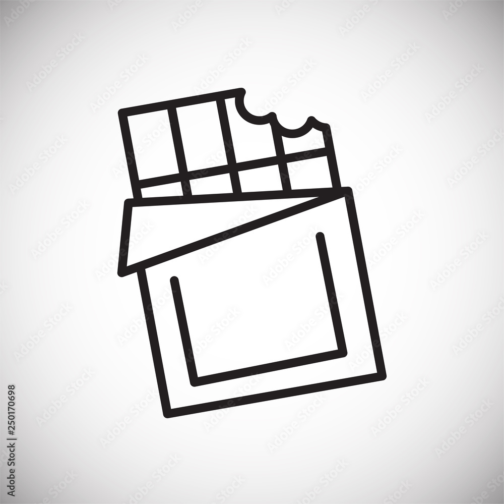 Poster chocolate outline icon on white background for graphic and web design, modern simple vector sign. in