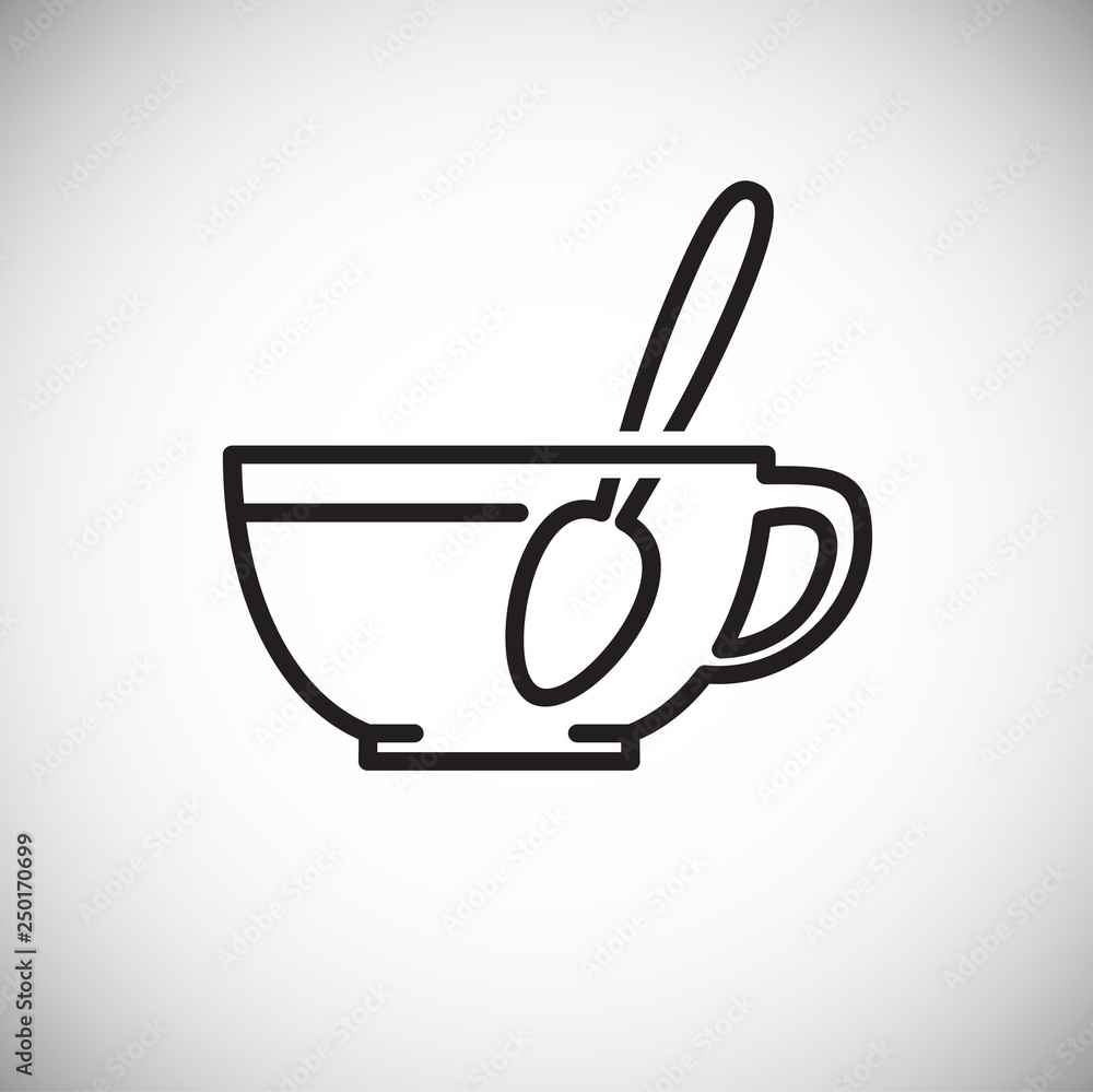 Poster hot drink outline icon on white background for graphic and web design, modern simple vector sign. in