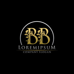 Luxury Gold BB Letter Logo