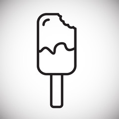 Ice cream outline icon on white background for graphic and web design, Modern simple vector sign. Internet concept. Trendy symbol for website design web button or mobile app