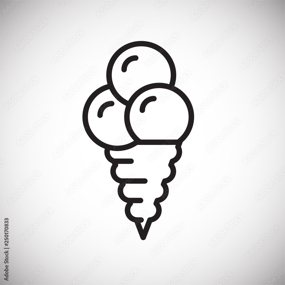 Poster ice cream outline icon on white background for graphic and web design, modern simple vector sign. in