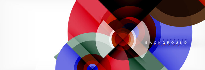 Fototapeta premium Geometric circle abstract background, creative geometric wallpaper.