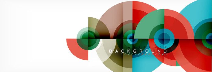 Obraz premium Round circles and triangles abstract background