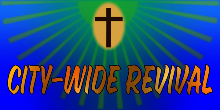 City-wide Revival -blue banner