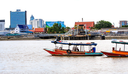 Taxi boat  for passenger float in the river