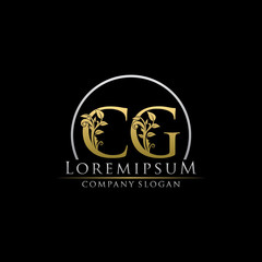 Luxury Gold CG Letter Logo