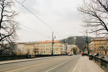 Prague, Czech Republic - 04 02 2013: Architecture, buildings and landmark. View of the streets of...