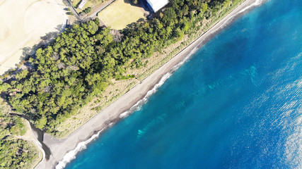 Aerial View of Satsuma Peninsula Shoreline, Kagoshima