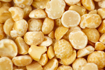 Dried peas. Close up. Macro shot