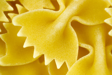 Pasta. Bow. Close up. Macro shot