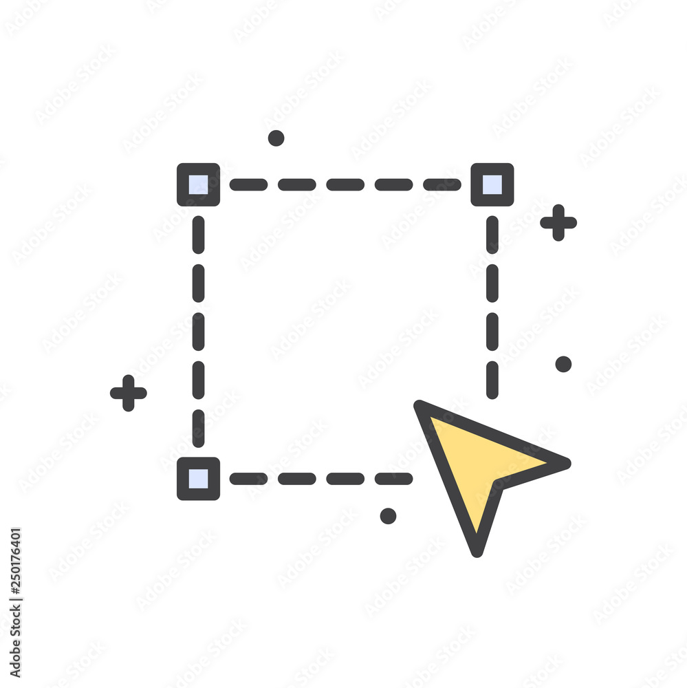Fototapete Graphic design line icon on white background for graphic and web design, Modern simple vector sign. Internet concept. Trendy symbol for website design web button or mobile app