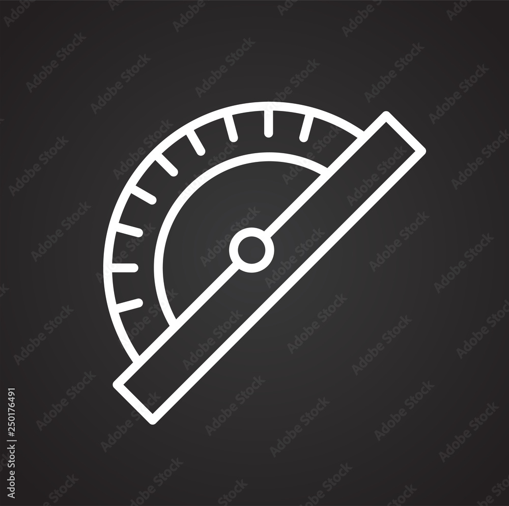 Fototapete Designer tool line icon on black background for graphic and web design, Modern simple vector sign. Internet concept. Trendy symbol for website design web button or mobile app
