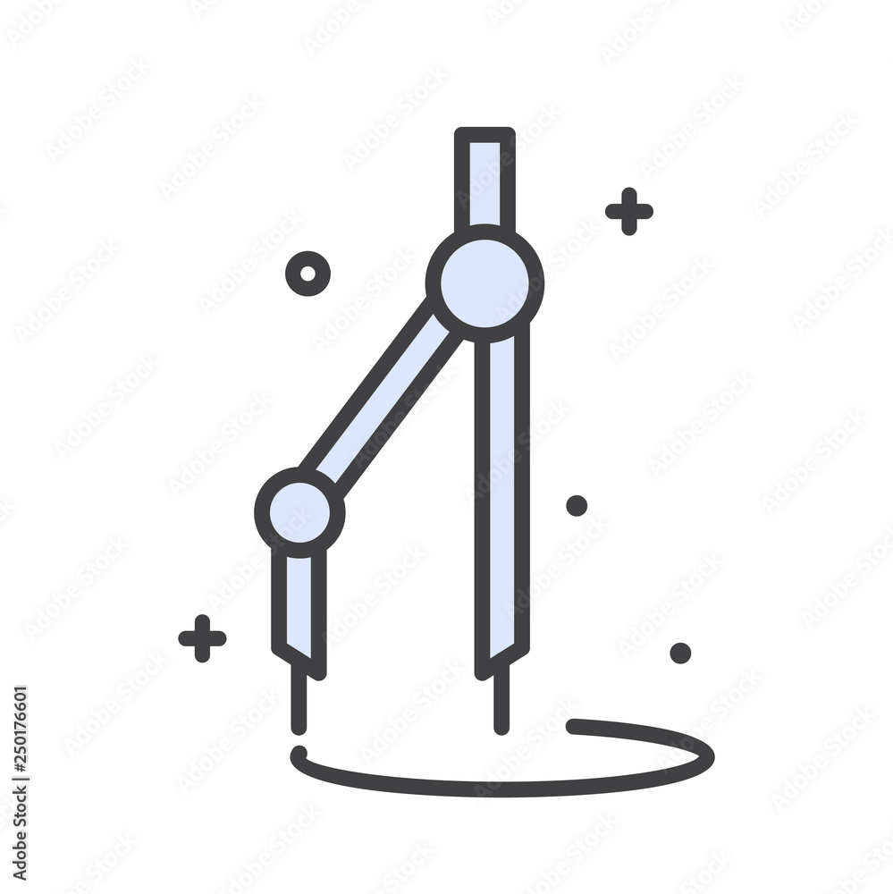Fototapete Designer tool line icon on white background for graphic and web design, Modern simple vector sign. Internet concept. Trendy symbol for website design web button or mobile app