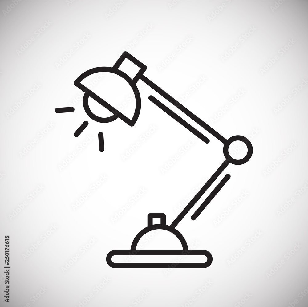 Fototapete Table lamp line icon on white background for graphic and web design, Modern simple vector sign. Internet concept. Trendy symbol for website design web button or mobile app