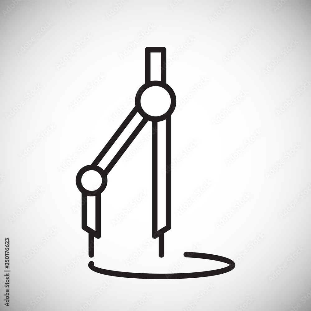 Fototapete Designer tool line icon on white background for graphic and web design, Modern simple vector sign. Internet concept. Trendy symbol for website design web button or mobile app