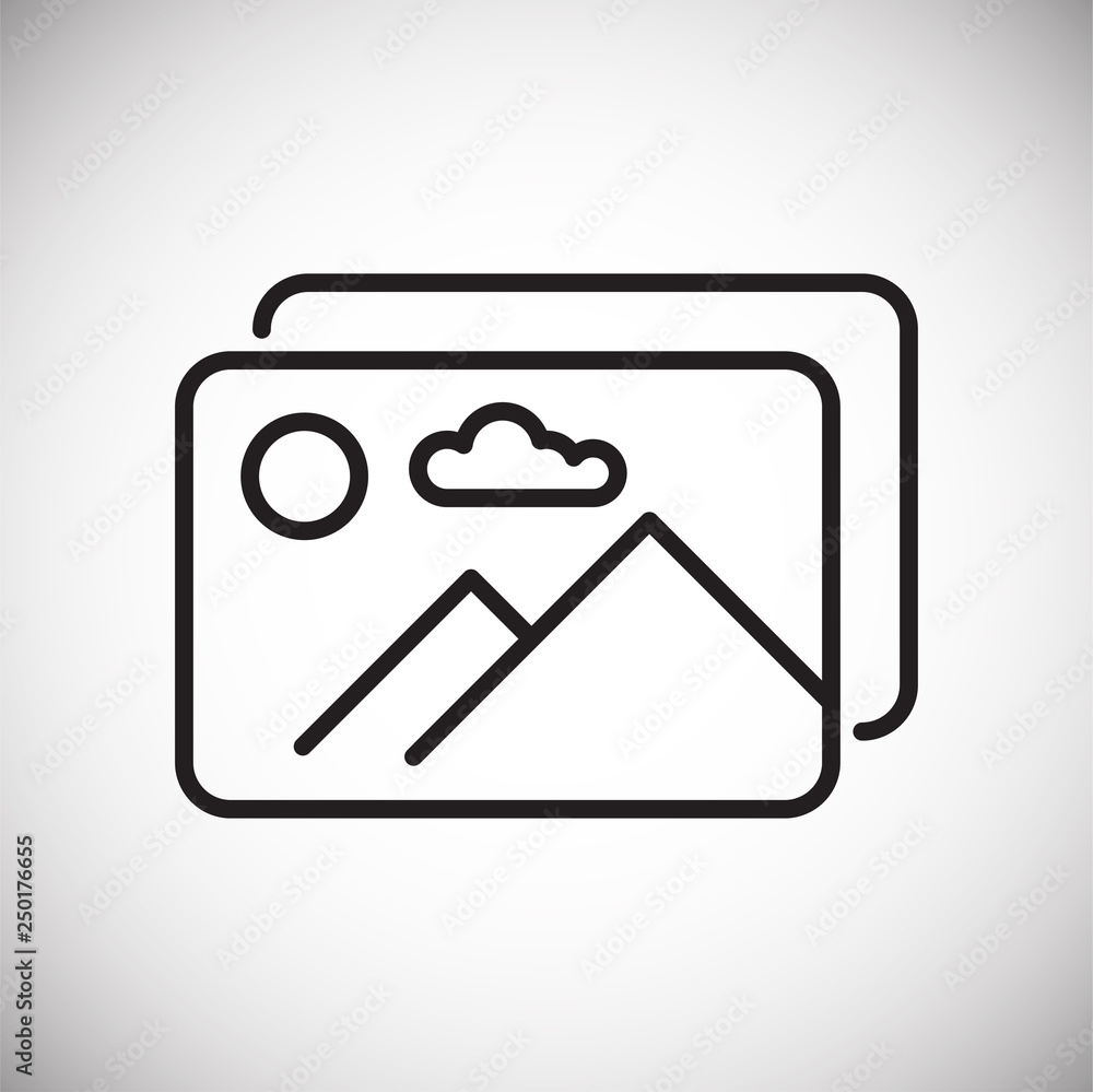 Fototapete Digital image line icon on white background for graphic and web design, Modern simple vector sign. Internet concept. Trendy symbol for website design web button or mobile app