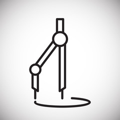 Designer tool line icon on white background for graphic and web design, Modern simple vector sign. Internet concept. Trendy symbol for website design web button or mobile app