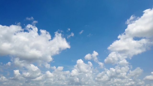Time lapse of blue sky and clouds.