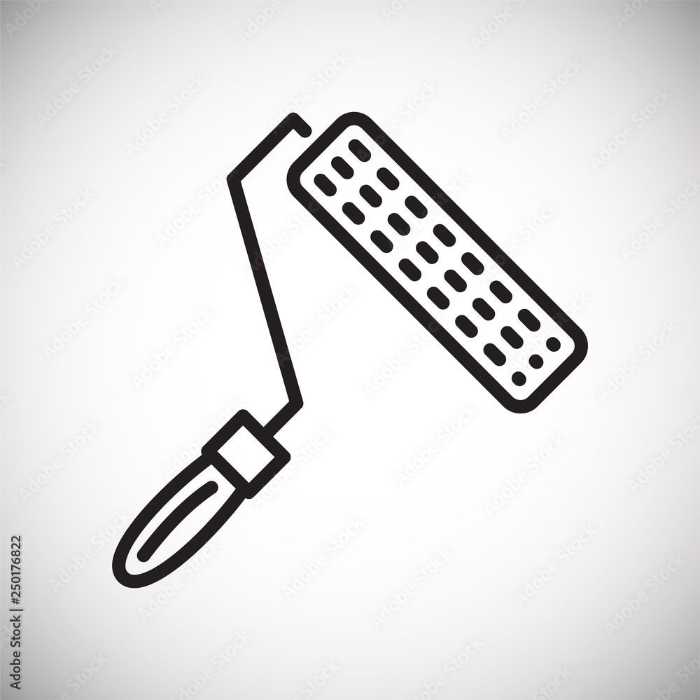 Fototapete Roller tool line icon on white background for graphic and web design, Modern simple vector sign. Internet concept. Trendy symbol for website design web button or mobile app