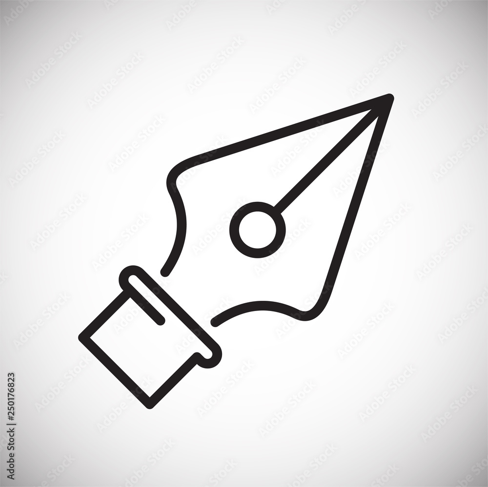 Fototapete Pen tool line icon on white background for graphic and web design, Modern simple vector sign. Internet concept. Trendy symbol for website design web button or mobile app