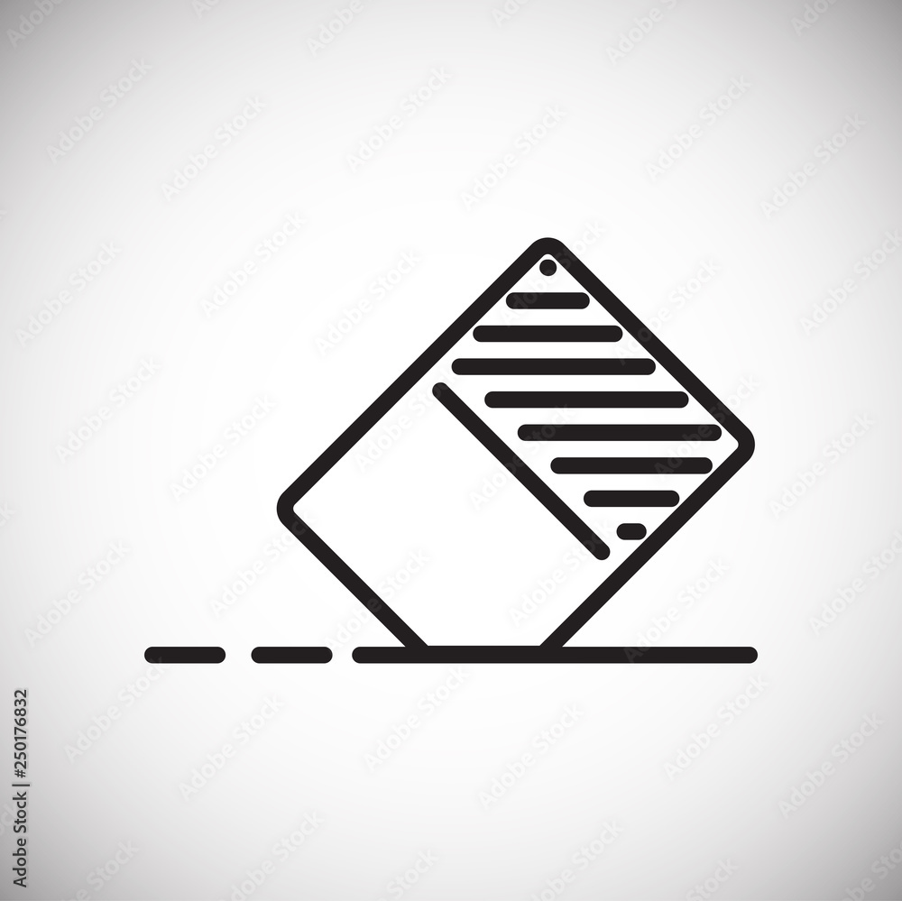 Fototapete Eraser line icon on white background for graphic and web design, Modern simple vector sign. Internet concept. Trendy symbol for website design web button or mobile app