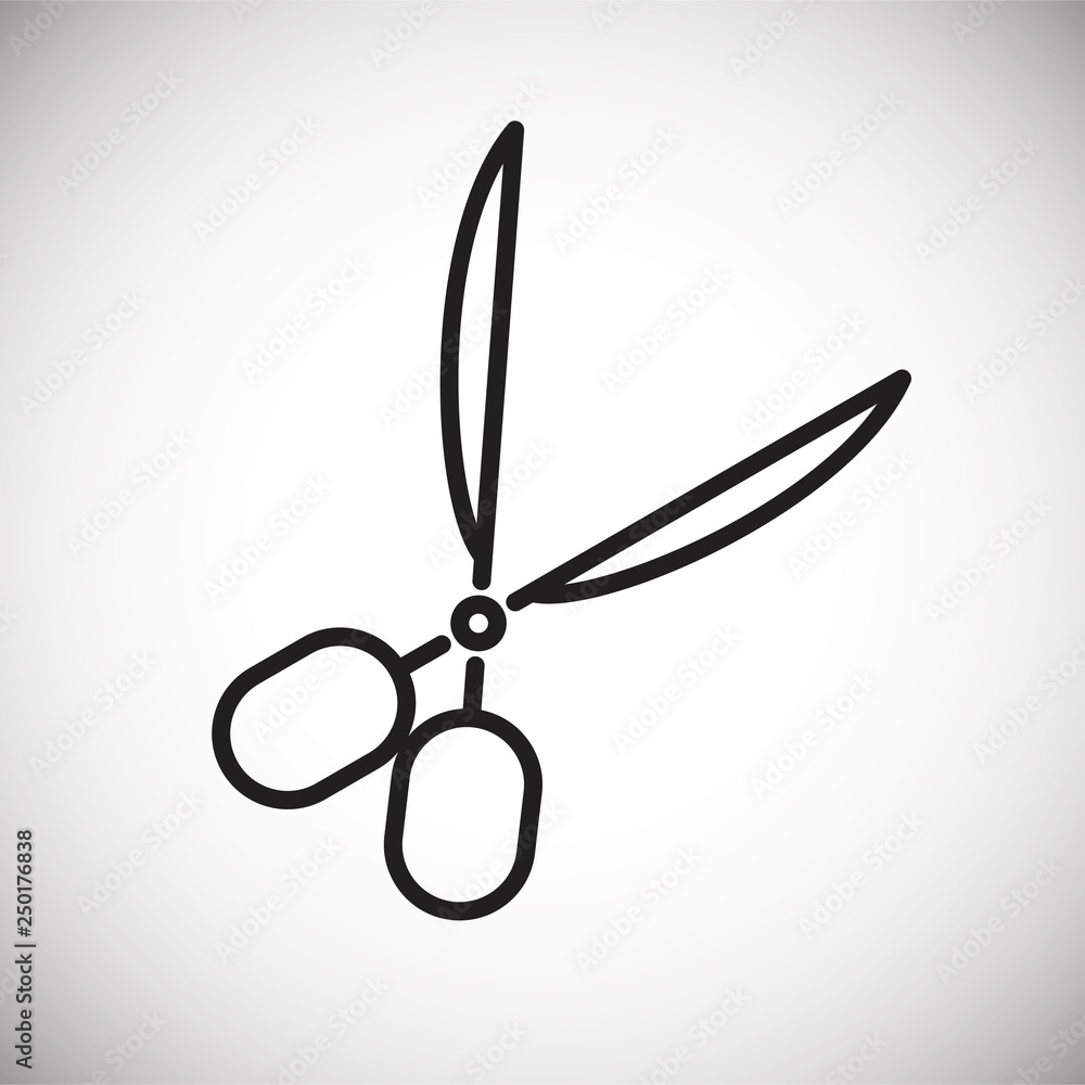 Fototapete Cut line icon on white background for graphic and web design, Modern simple vector sign. Internet concept. Trendy symbol for website design web button or mobile app
