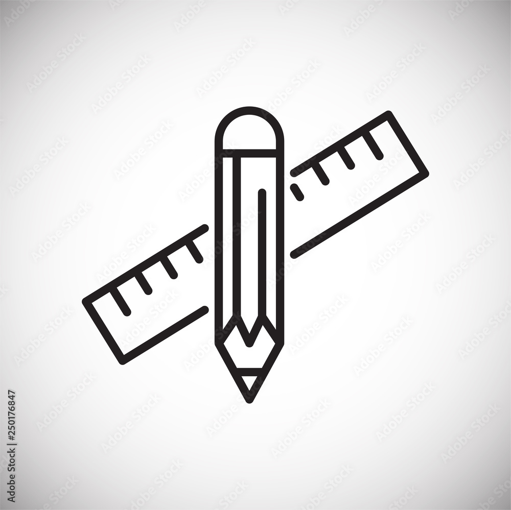 Fototapete designer tool line icon on white background for graphic and web design, modern simple vector sign. i