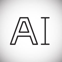 Font line icon on white background for graphic and web design, Modern simple vector sign. Internet concept. Trendy symbol for website design web button or mobile app