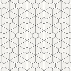 geometric linear vector pattern, repeating thin line hexagon and trapezoid shape. graphic clean for printing, fabric, background. pattern is on swatches panel